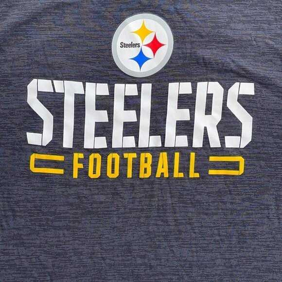 New Pittsburgh Steelers Football SIZE XL Fanatics Gray Wicking Long-Sleeve Shirt - Picture 2 of 4